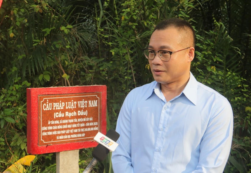 Nhà báo Trần Ngọc Hà - Phó Tổng Biên tập Báo Pháp luật Việt Nam chia sẻ về công trình cầu Pháp Luật Việt Nam