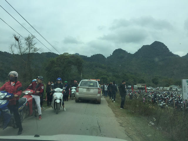 Đường vào suối cá ùn tắc cục bộ.