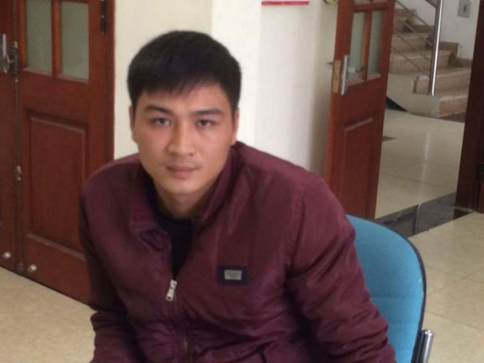 Tài xế Đoàn Văn Chuyên người đã điều khiển chiếc xe tải kéo lê CSGT hàng chục mét trên đường.