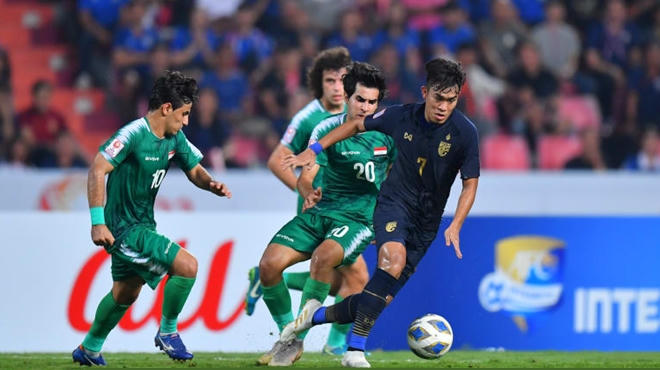U23 Thái Lan cầm hòa U23 Iraq với tỷ số 1-1. Ảnh: AFC.