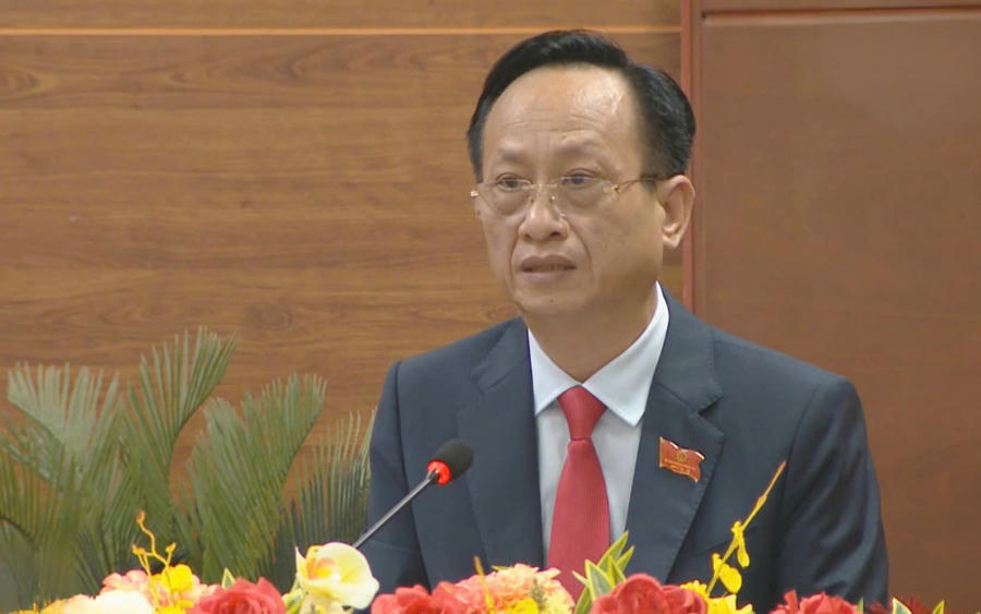 Ông Phạm Văn Thiều - Phó Bí thư Tỉnh ủy, Chủ tịch HĐND tỉnh Cà Mau, phát biểu bế mạc Kỳ họp.