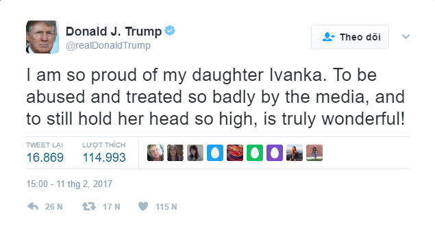 Chia sẻ của ông Trump trên Twitter. (Ảnh: Twitter)