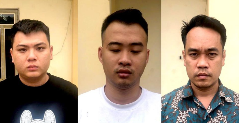 Các đối tượng bị bắt quả tang sử dụng ma túy tại cơ quan Công an. (Ảnh: Công an Tuyên Quang).