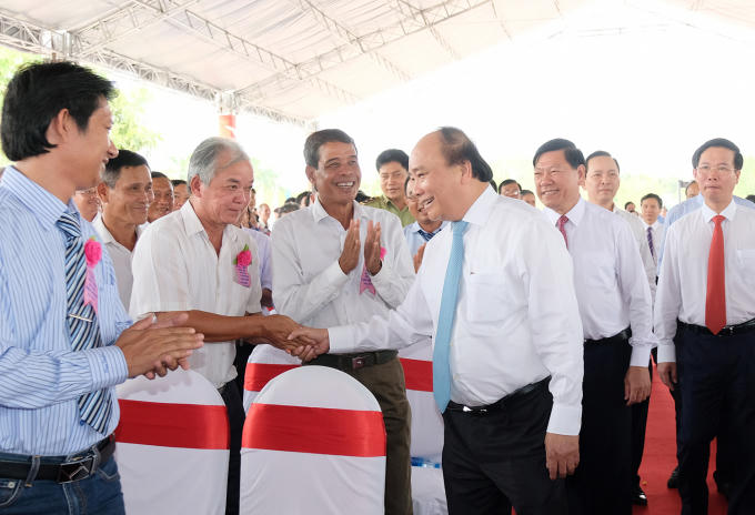 Thủ tướng đã tới dự lễ công bố thị xã Bình Minh hoàn thành nhiệm vụ xây dựng nông thôn mới.