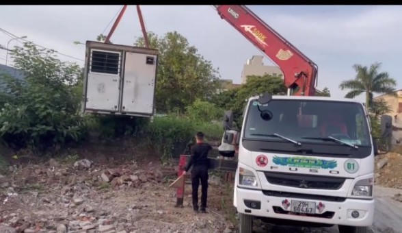 Hình ảnh ghi nhận ở hiện trường.