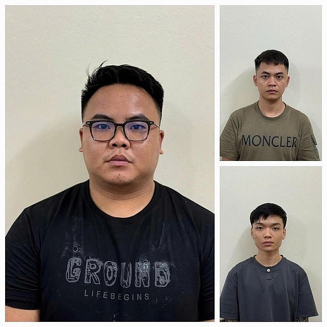 3 bị can tại cơ quan điều tra. (Ảnh: Công an tỉnh Tuyên Quang).