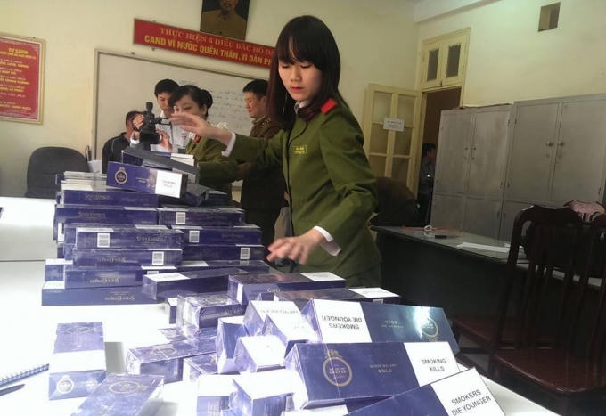 Bắt giữ đối tượng vận chuyển 900 bao thuốc lá lậu, hiệu 555 do nước ngoài sản xuất (Ảnh:Minh họa)