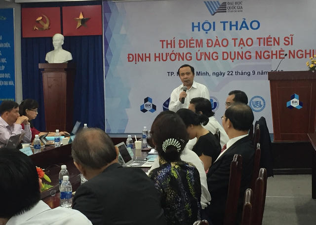 PGS.TS Vũ Hải Quân, Phó Giám đốc ĐHQG TPHCM cho rằng đã đến thời điểm bắt đầu mở rộng khái niệm về tiến sĩ