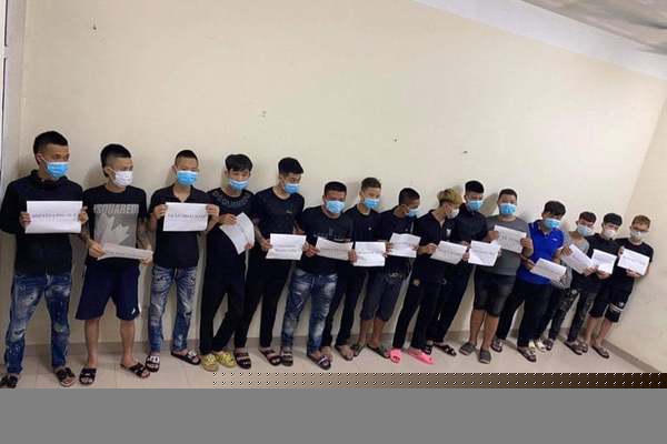 Nhóm đối tượng đánh nhau bị cơ quan công an triệu tập.