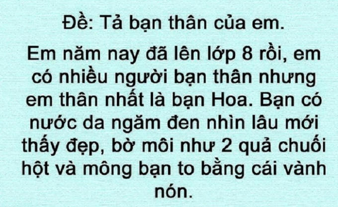 Tả bạn thân...