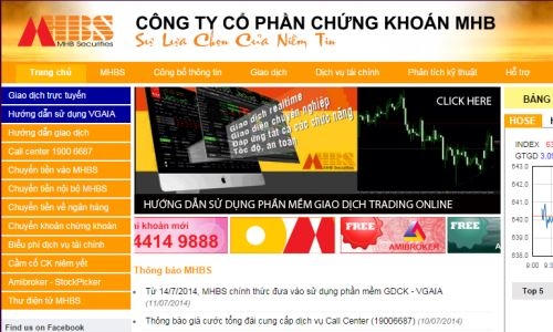 Công ty chứng khoán MHBS bị đình chỉ hoạt động 6 tháng.