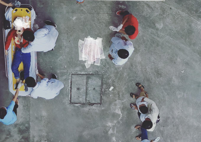 Hiện trường vụ việc.