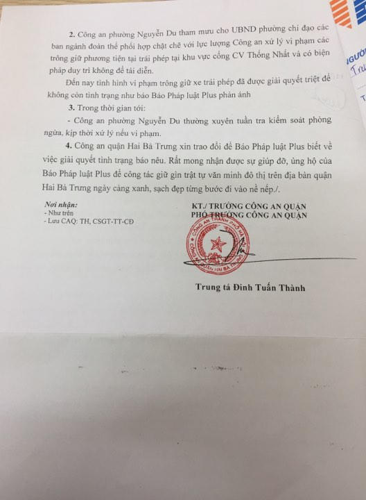 Giám đốc Công an Hà Nội chỉ đạo xử lý thông tin sau khi Pháp luật Plus phản ánh