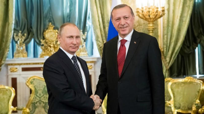 Tổng thống Thổ Nhĩ Kỳ Recep Tayyip Erdogan và Tổng thống Nga Vladimir Putin. (Ảnh: AFP)