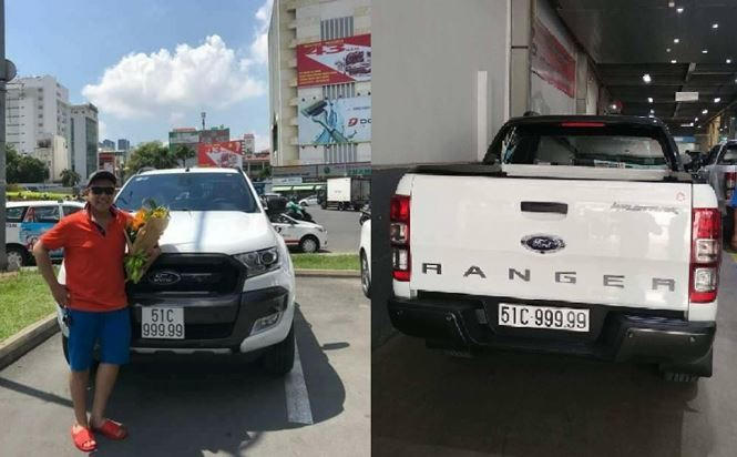 Vào ngày 21/5/2018, chủ nhân của chiếc bán tải Ford Ranger bản Wildtrak sinh sống tại TP.HCM bấm ngẫu nhiên được biển số ngũ quý 9 "chất lừ" thu hút sự chú ý của mọi người. (Ảnh: Báo Giao thông)