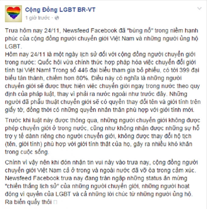Cộng đồng LGBT Bà Rịa - Vũng Tàu hòa chung niềm vui, niềm hạnh phúc.