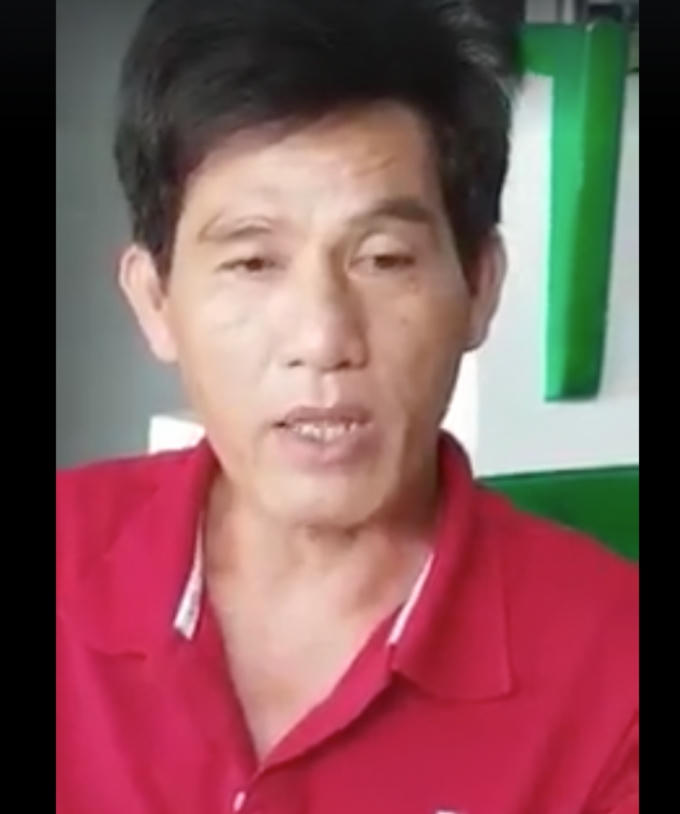 Anh Nguyễn Thanh Phong - tài xế, chủ xe khách trong vụ tai nạn hy hữu khi kể lại sự việc với báo chí.