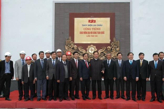 Công trình thủy điện Lai Châu được đăng ký gắn biển “Công trình Chào mừng Đại hội Đảng toàn quốc lần thứ XII.