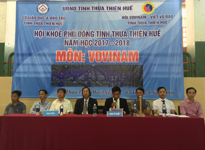 Hội khỏe Phù Đổng môn Vovinam là sự kết hợp giữa Sở Giáo dục và Đạo tạo tỉnh Thừa Thiên Huế và Hội VOVINAM – Việt võ đạo tỉnh Thừa Thiên Huế.