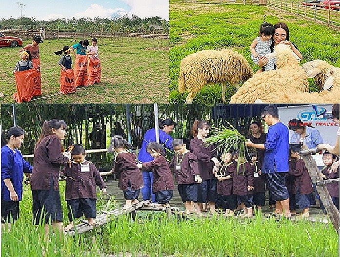 Du lịch hè: Cha mẹ đưa con “về quê làm nông dân”