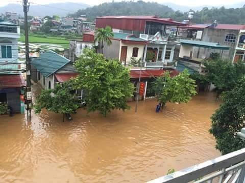 Mưa lớn đã khiến nhiều nơi bị ngập nước.