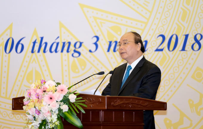 Thủ tướng Nguyễn Xuân Phúc phát biểu tại buổi lễ.