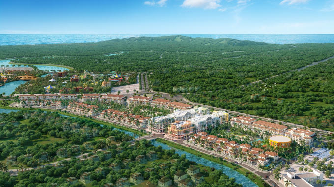 Cư dân và khách nghỉ dưỡng tại The Link dễ dàng di chuyển tới Sun World Sầm Sơn. Ảnh phối cảnh minh họa