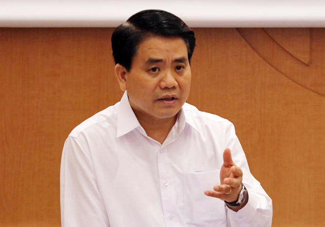 Chủ tịch UBND Hà Nội Nguyễn Đức Chung phát biểu tại hội nghị. Ảnh: Bảo Lâm.