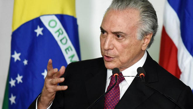 Tổng thống Brazil Michel Temer.