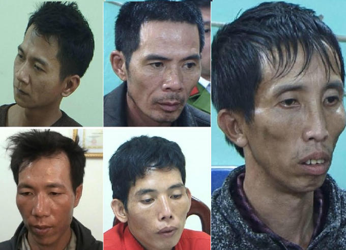 Chân dung 5 nghi phạm trong vụ án đặc biệt nghiêm trọng.