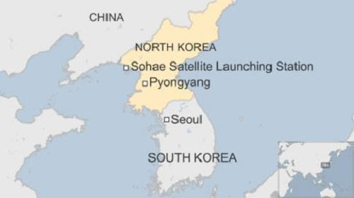 Bãi thử Sohae nằm ở phía tây Triều Tiên. Đồ họa: BBC.