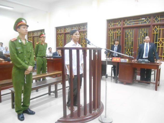 Bị cáo Nguyễn Văn Tuyển tại phiên tòa phúc thẩm ngày 25/11