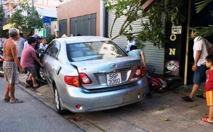 Hiện trường vụ tai nạn.