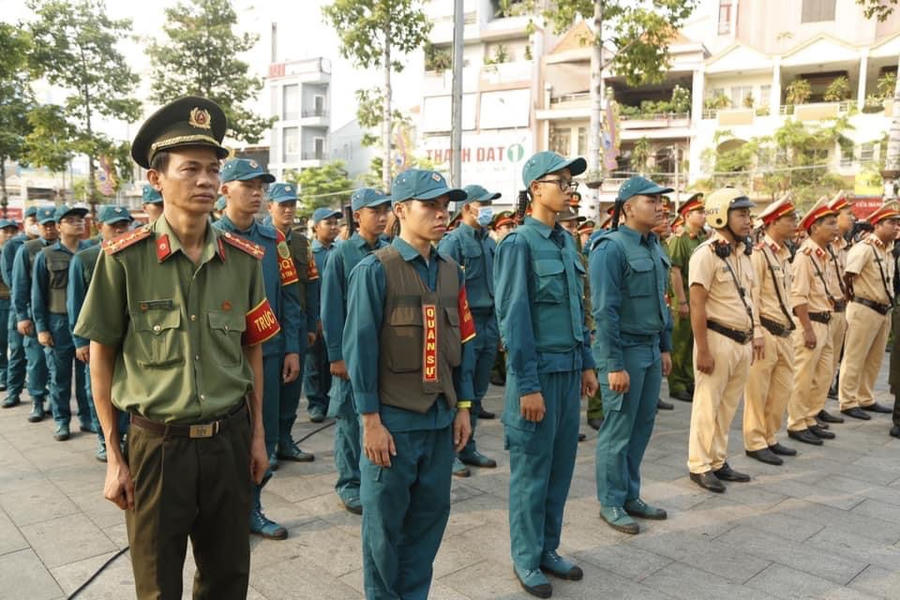 Triển khai đội hình ra quân trấn áp tội phạm trên địa bàn