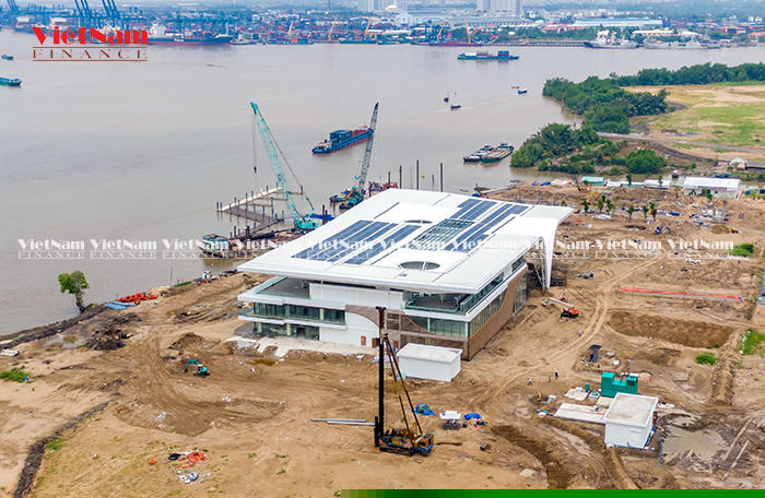 Cận cảnh dự án ‘khủng’ 4.700 tỷ đồng Angel Island của Địa Ốc Sông Tiên đang rầm rộ thi công giữa mùa dịch.