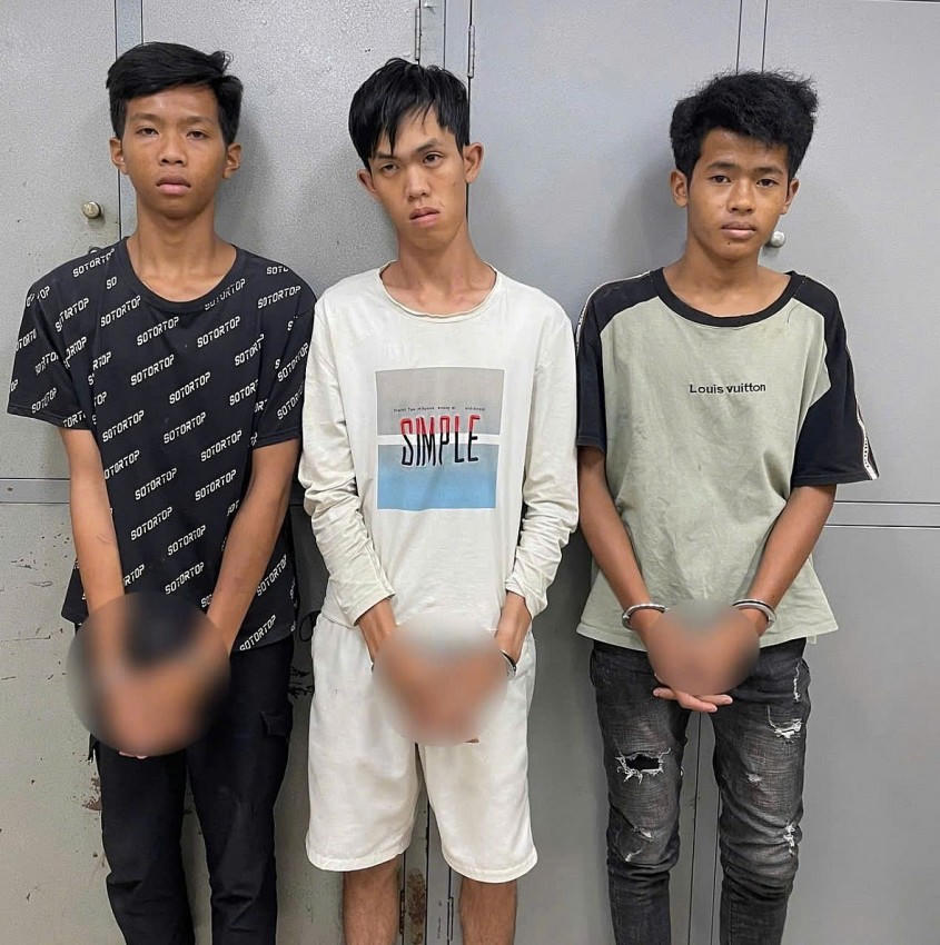 Ba nghi can gây ra vụ cướp tại huyện Long Thành.