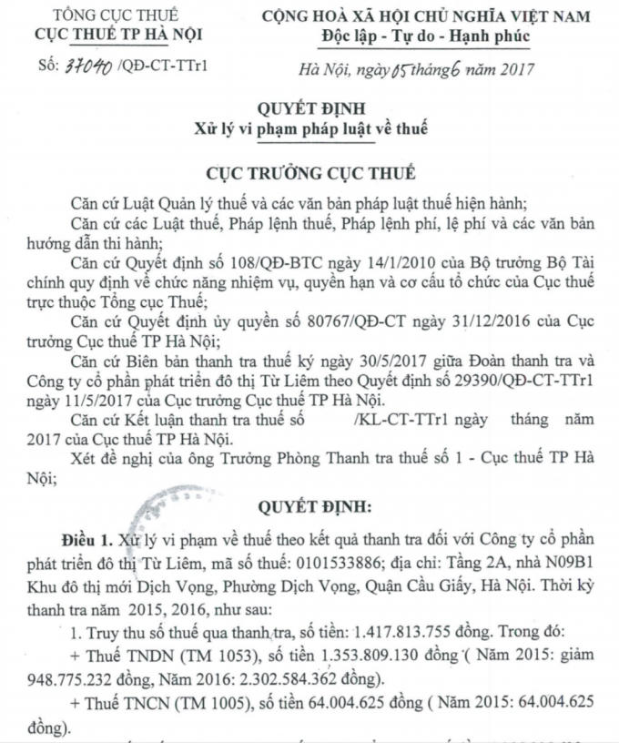 Kỳ 1 - Sai phạm tại KĐT mới Dịch Vọng: Những &ldquo;b&ugrave;a hộ mệnh&rdquo; của Lideco