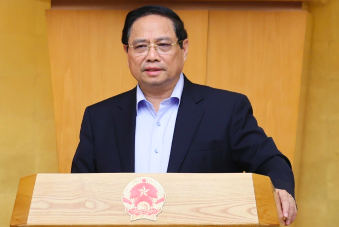 Thủ tướng Phạm Minh Chính phát biểu kết luận phiên họp Chính phủ chuyên đề xây dựng pháp luật lần thứ hai trong tháng 9 (Ảnh: Đoàn Bắc).