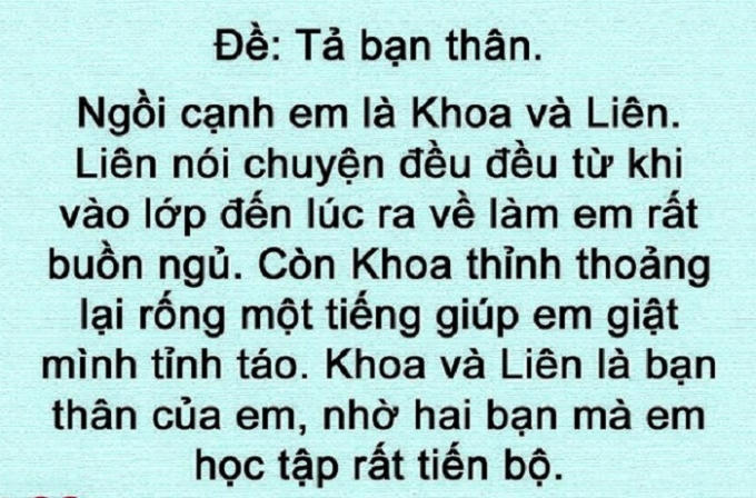 Tả bạn thân.