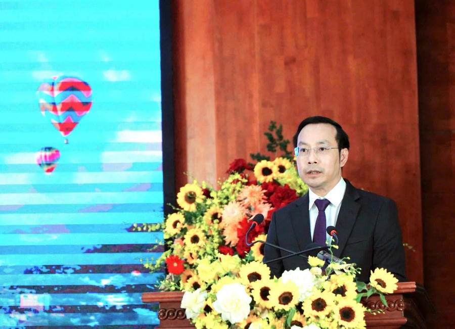 Chủ tịch UBND tỉnh Kiên Giang Nguyễn Thanh Nhàn phát biểu tại Lễ công bố quyết định