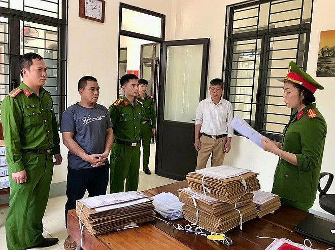 Cơ quan CSĐT công an tỉnh Hà Giang ra quyết định khởi tố vụ án, khởi tố bị can với đối tượng Vàng Chỉn Thanh. (Ảnh: Công an Hà Giang).