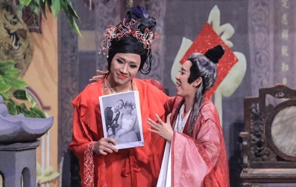 Bộ đôi ông Tơ – bà Nguyệt đem đến những tiếng cười sảng khoái cho khán giả. Ảnh: Internet