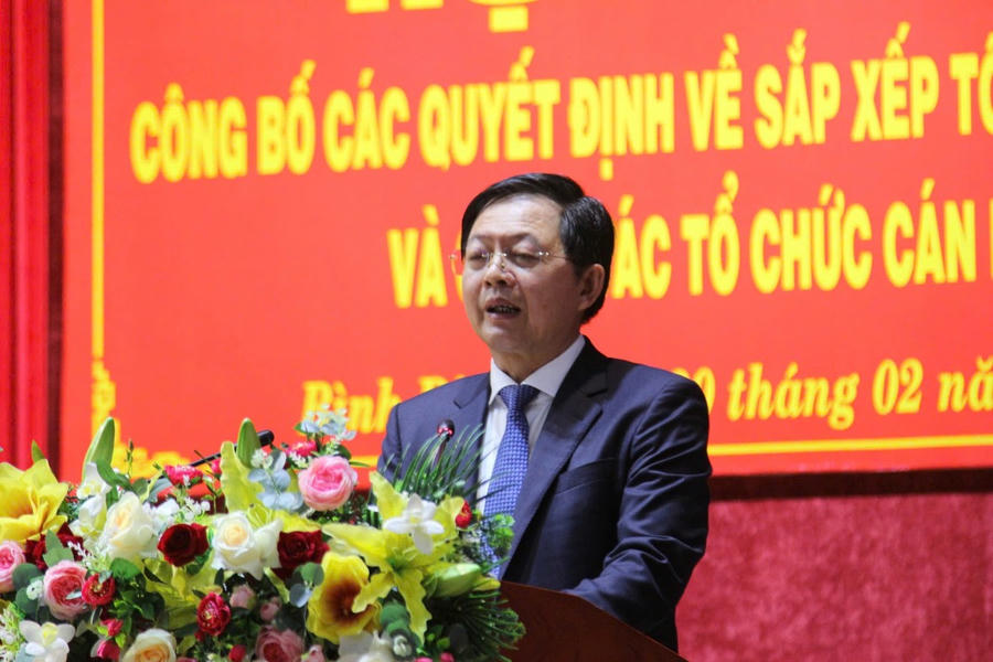 Ông Hồ Quốc Dũng, Bí thư Tỉnh ủy, Chủ tịch Hội đồng nhân dân tỉnh Bình Định.