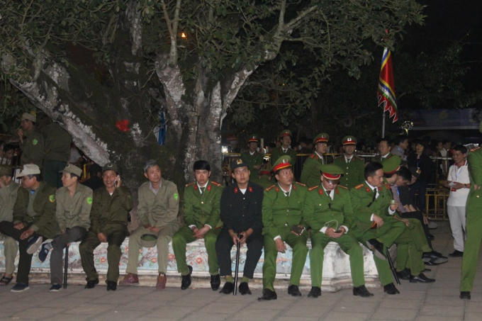 Lực lượng an ninh dày đặc tại Lễ Khai Ấn đền Trần