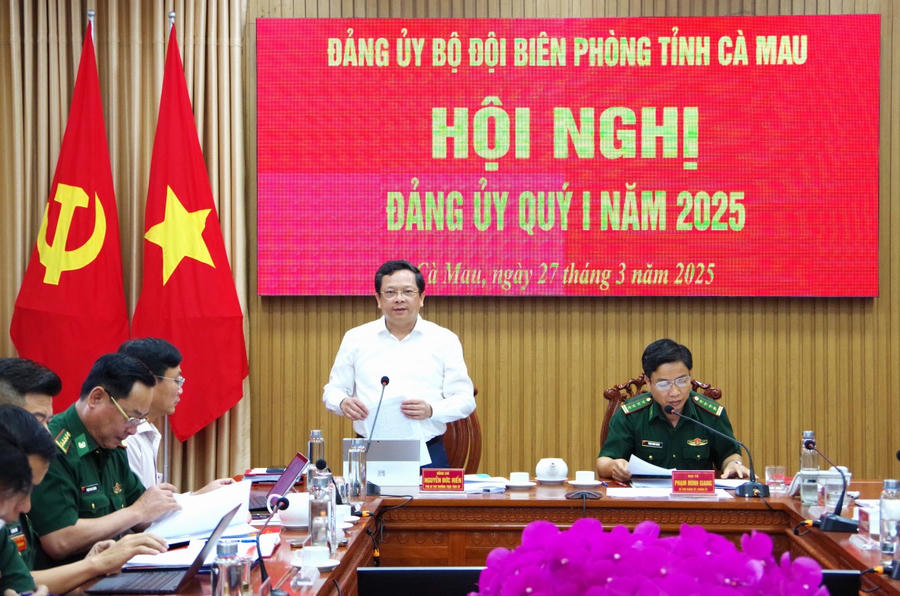 Ông Nguyễn Đức Hiển - Phó Bí thư Thường trực Tỉnh ủy Cà Mau, phát biểu chỉ đạo Hội nghị.