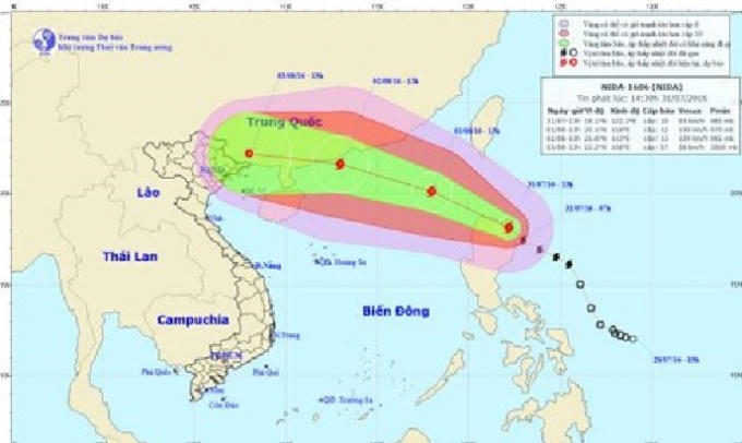 Bão số 2 đang di chuyển vào đất liền ảnh hưởng trực tiếp đến Quảng Ninh.