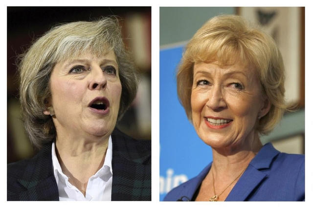 Bộ trưởng Nội vụ Anh Theresa May (trái) và Bộ trưởng Năng lượng Andrea Leadsom. (Ảnh: Reuters)