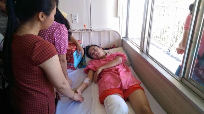 Bệnh nhân Lê Thị Hà Vi đang điều trị tại Bệnh viện Chợ Rẫy.