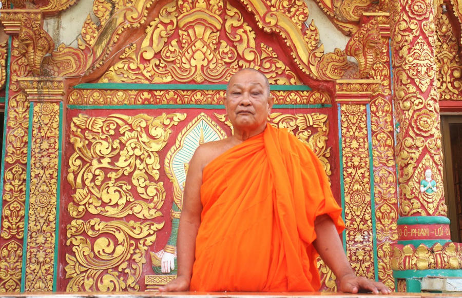 Hòa thượng Lý Sa Mouth - trụ trì chùa Điag Muồng.