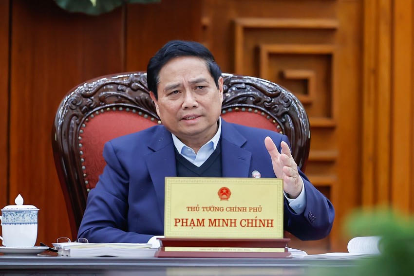 Thủ tướng Chính phủ Phạm Minh Chính chủ trì phiên họp. Ảnh VGP